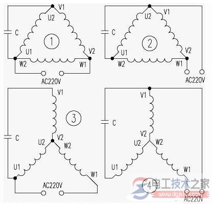 三相異步電機(jī)的三角形聯(lián)接與星型聯(lián)接