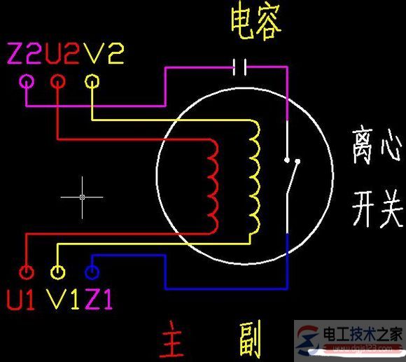 單相電機(jī)正反轉(zhuǎn)實(shí)物接線圖7